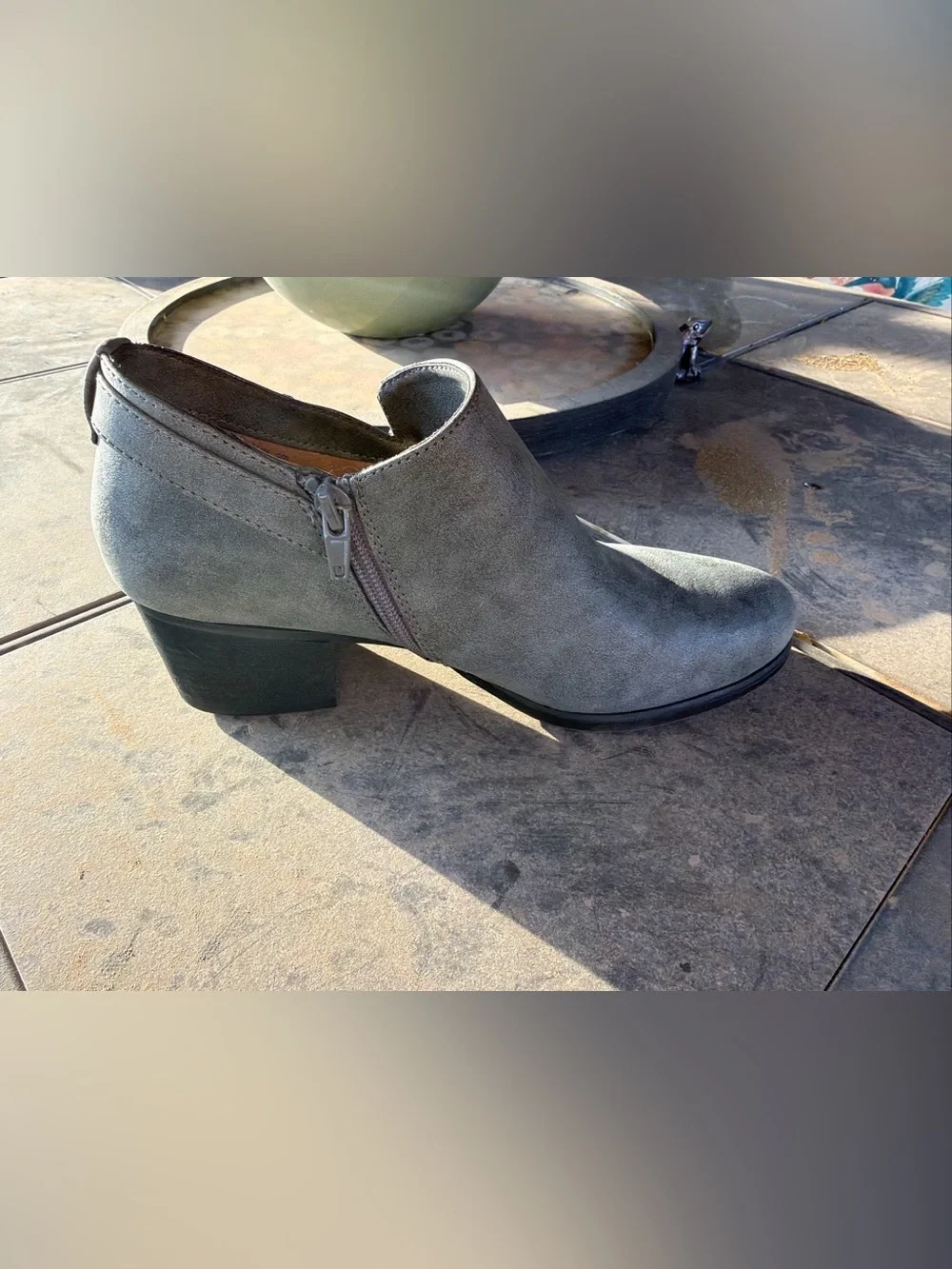 Soul Naturalizer Gray Ankle Booties with Side Zip 9W